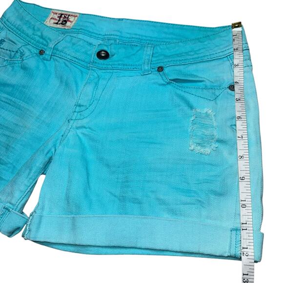 1st Kiss Denim Shorts Womens Small Distressed Rolled Cuff Casual Summer SEA21993 - Picture 8 of 16